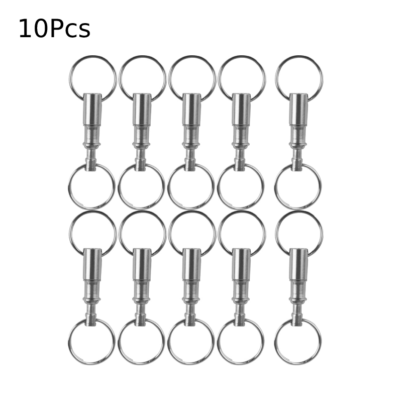 10pcs Dual Detachable Keychain - Chain Lock Combination 评论和价格