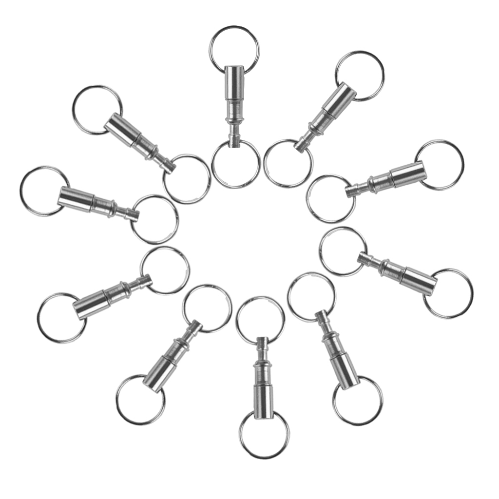 10pcs Dual Detachable Keychain - Chain Lock Combination 评论和价格