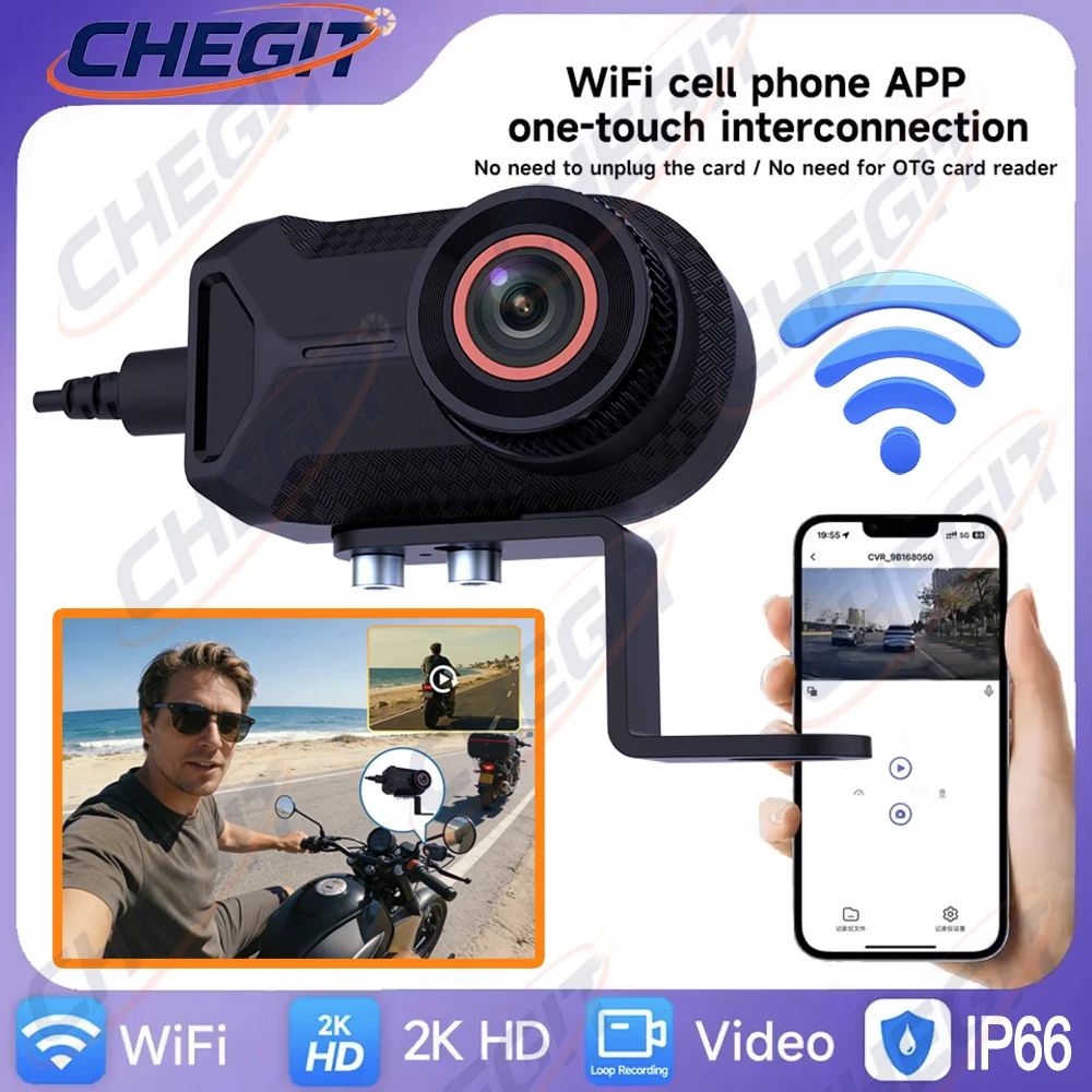 New 2K HD Motorcycle DVR WiFi  - Cycling Loop 评论和价格