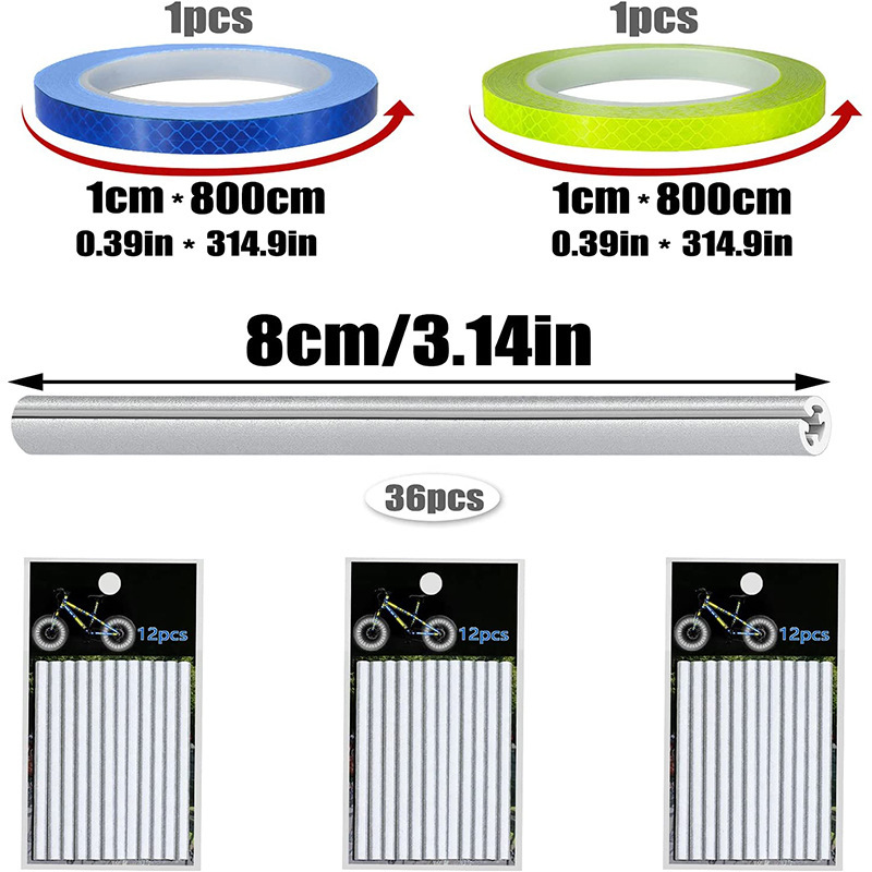 Green Outline Bike Spoke Refle - Spoke Reflector Set 评论和价格
