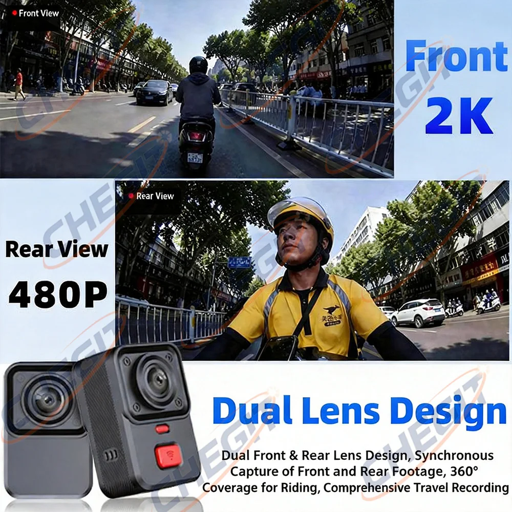 2 Camera Motorcycle DVR 2K HD  - Cycling Loop 评论和价格